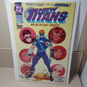 DC Comics New Titans Comic with Purple and Blue